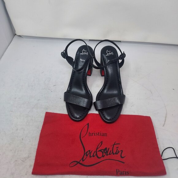 Christian Louboutin Black Miss Jane Sandal - Picture 5 of 11